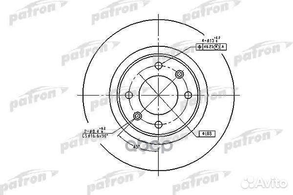 Диск тормозной задн citroen: C5 01-04, C5 04