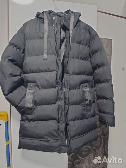 Пуховик зимний мужской удлиненный 46