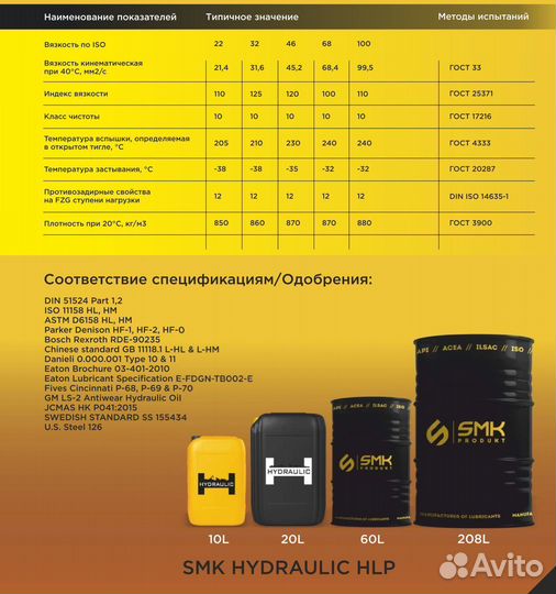 Гидравлические/Индустриальные масла арт.21