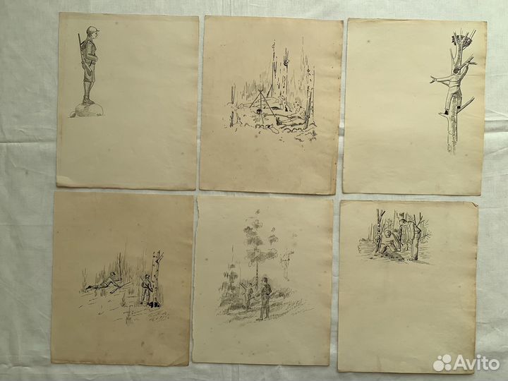 Дореволюционные рисунки, ранние советы, 1911-1926