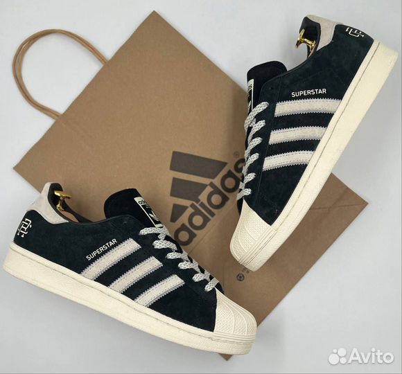 Adidas Superstar черные оригинал качество