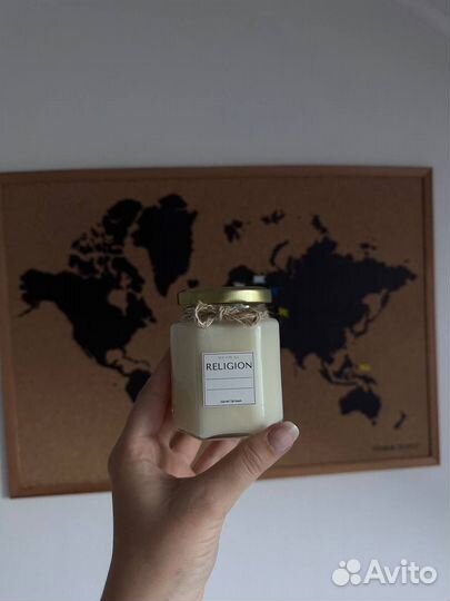 Ароматическая свеча ручной работы