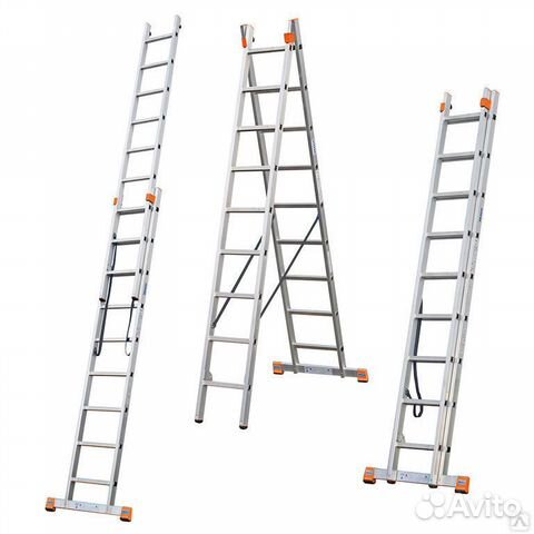Лестницы (стремянки) 1,2,3х-секционные,алюминиевые