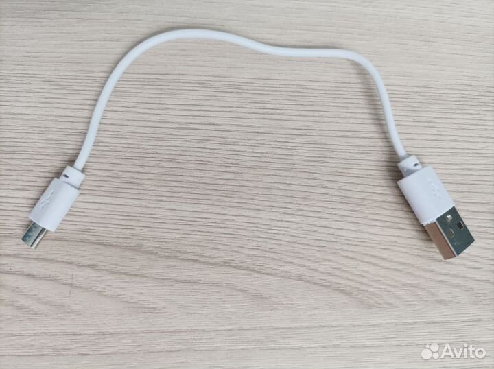 Кабель зарядный USB/micro USB, 15 см, цвет белый