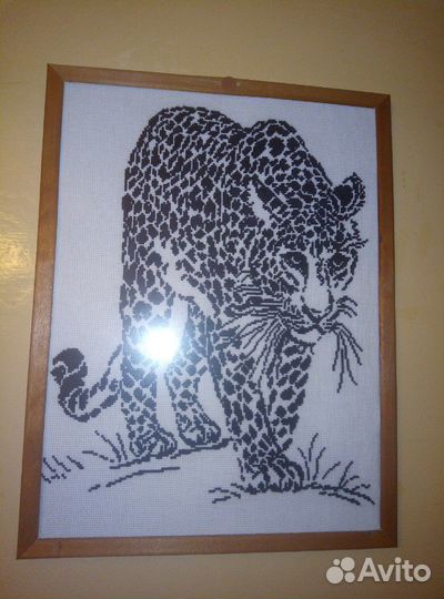 Леопард (вышивка крестиком) 30* 40