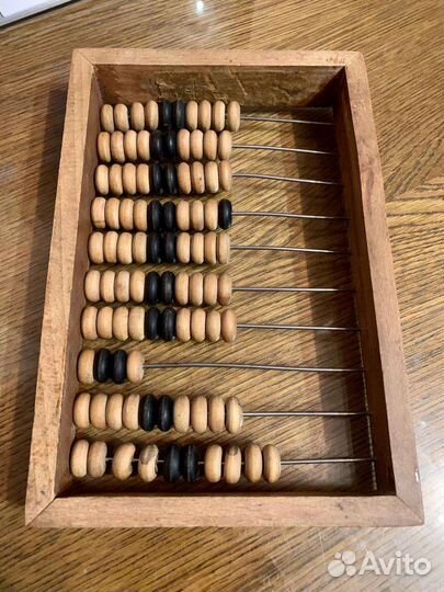 Счёты винтажные СССР деревянные ученические