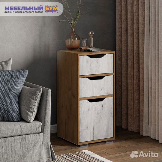 Комод Пифагор 1 D ясень шимо темный/светлый