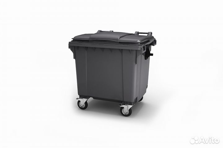 Мусорный контейнер 1100 л.с крышкой (1375*1079)