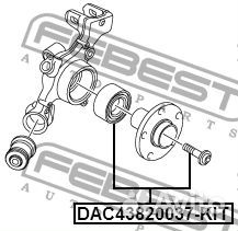 Подшипник ступичный задний ремкомплект 43x82x37