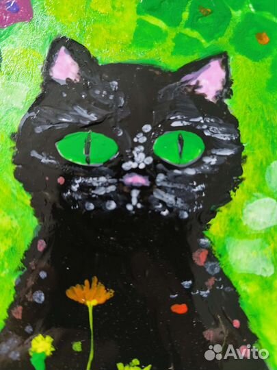 Блюдо для пиццы, Добрушский фарфор, ручная роспись