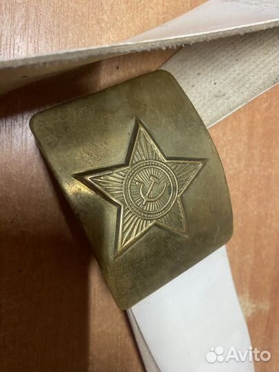 Армейский ремень с пряжкой со звездой врем