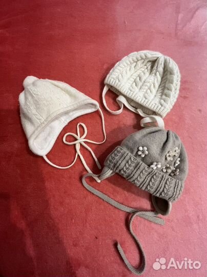 Шапочки от 3 до 6 месяцев