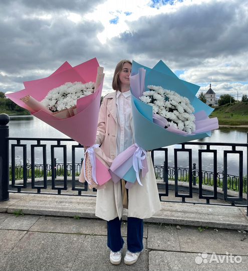 Букеты-Гиганты Хризантем. XXL-Букеты