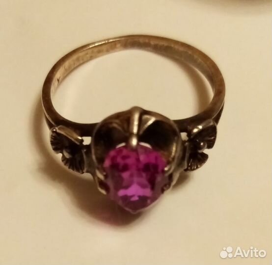 Серебряное кольцо 875 проба Винтаж