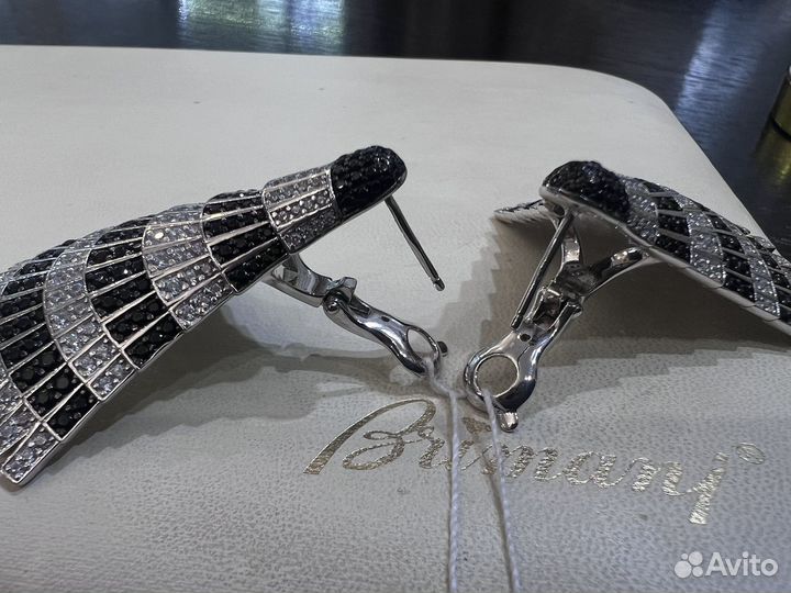 Серьги серебро Италия