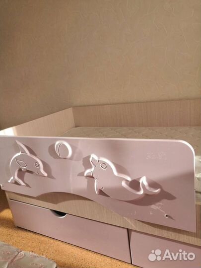 Детская кровать 80*160 см. с ортопед. матрасом бу