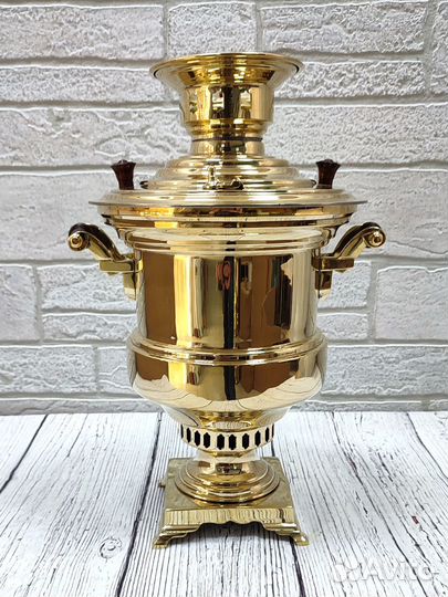 Самовар старинный 2л формой полуваза