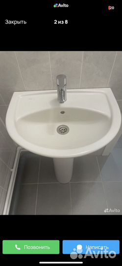 Раковина в ванную с пьедесталом