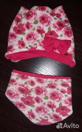 Шапочка и снуд для девочки (комплект) 35-38 размер