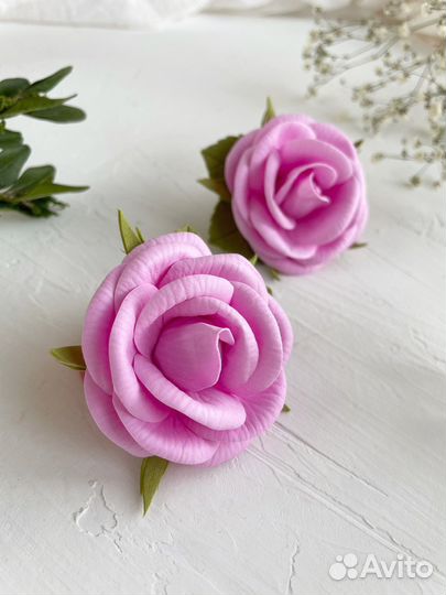 Резинки для волос ручной работы с розами