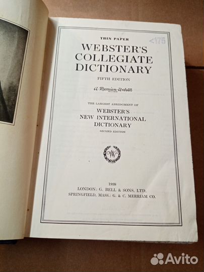 Webster collegiate dictionary.Websters New Interna