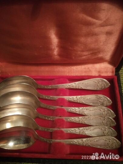 Чайные ложки мельхиор 13 штук