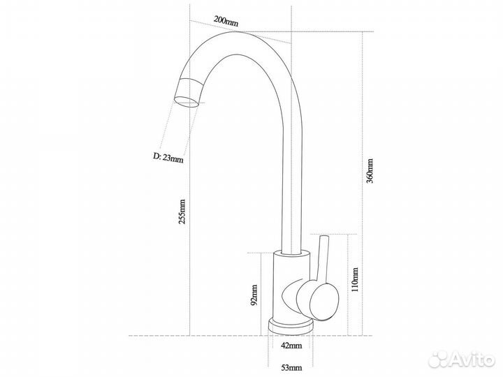 Смеситель Юки UM2105 в наличии