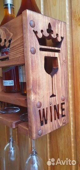 Винная полка корона/полка под бокалы