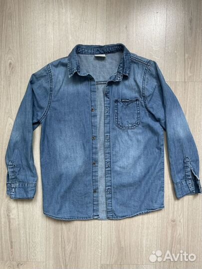 Рубашка джинсовая на мальчика 134