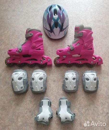 Роликовые коньки детские раздвижные