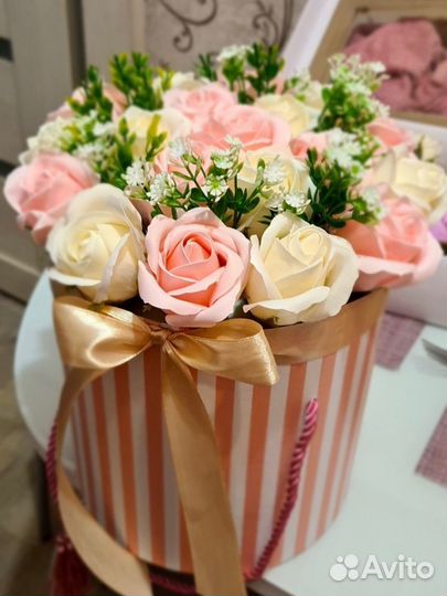 Букет из мыльных роз