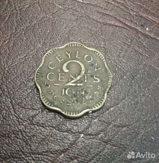 Цейлон 2 цента 1944