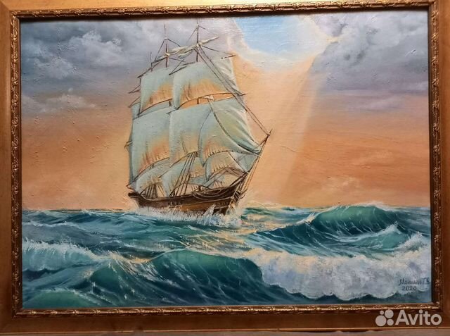 Картина маслом на холсте. 