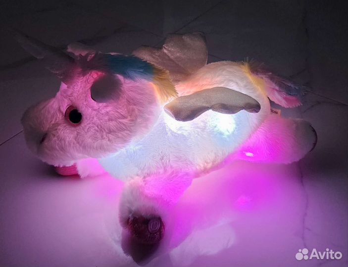 Мягкая игрушка светящийся единорог