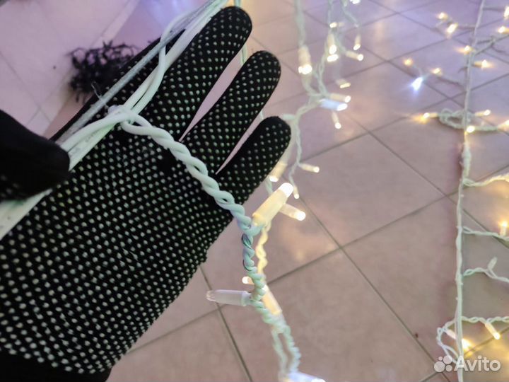 Бахрома белая длинная