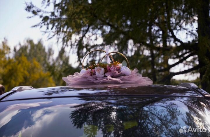 Кольца на машину свадебные
