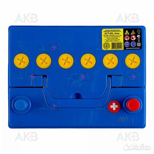 Аккумулятор автомобильный Tyumen Battery Asia 65 А