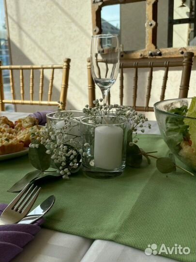 Свеча в стакане украшение