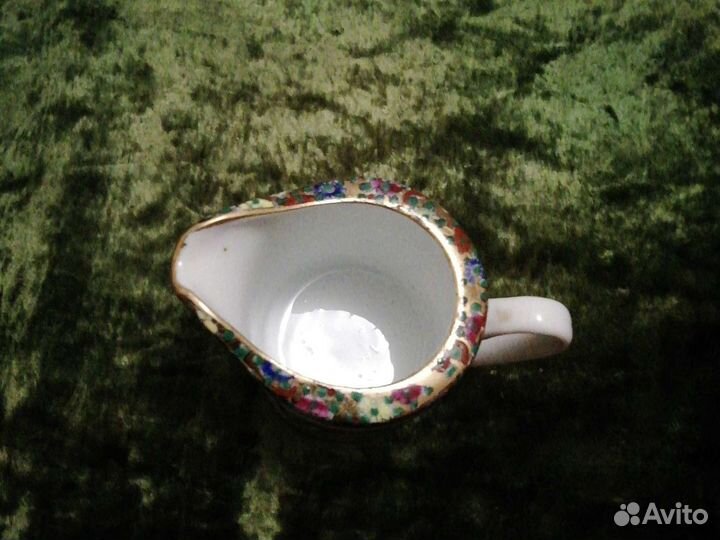 Молочник сливочник старый Китай ручная роспись