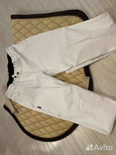 Белые стартовые бриджи для конного спорта fouganza