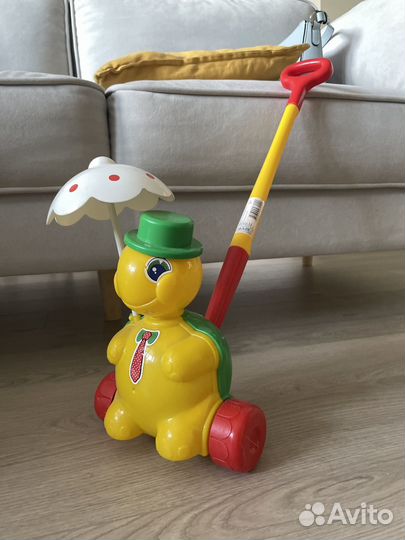 Игрушка-каталка Полесье Черепашка с ручкой