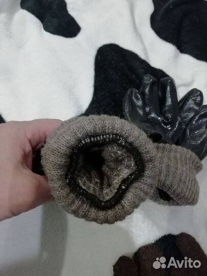 Рабочие. Перчатки резиновые утепленные