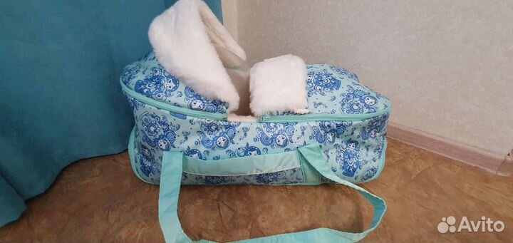 Меховая люлька переноска