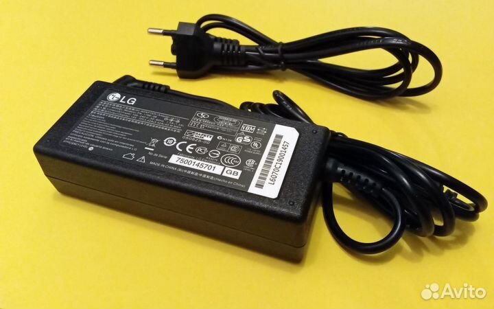 Адаптер 19V 3.42A 65W для телевизора, монитора LG