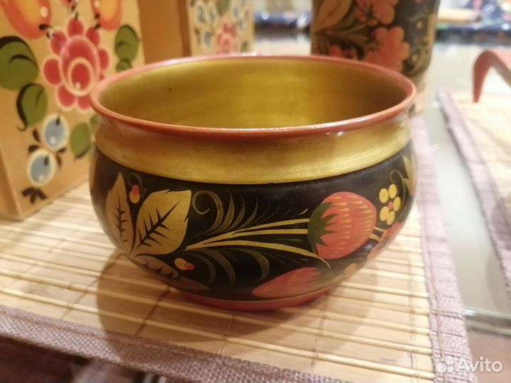 Туес, ложка, миска, чаша, ставчик хохлома