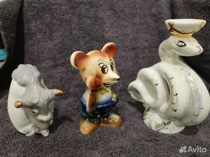 Статуэтка Змея Скоропея,Бычок,фарфор.ссср