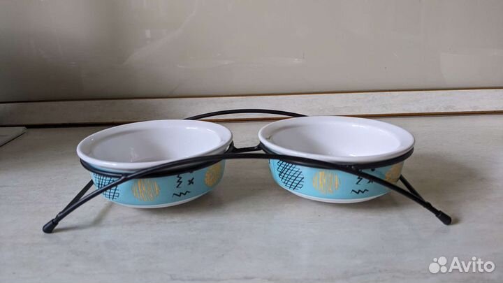 Миски для кошек керамические на подставке