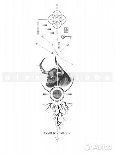 Рисую эскизы тату