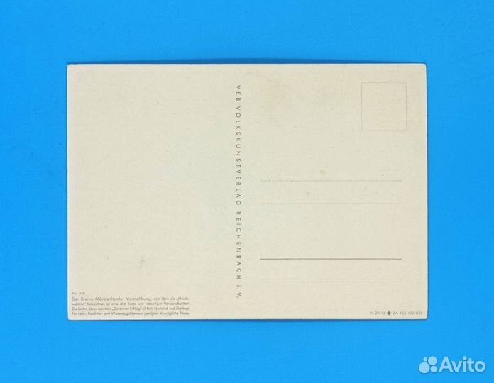 Открытка Коллекционная Собака ГДР