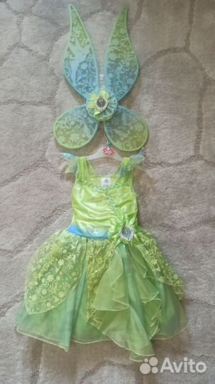 Костюм феи Динь-Динь с крыльями 95-110